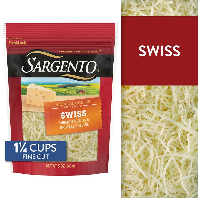 Sargento Shredded Swiss &amp; Gruyere Natural Cheeses, 5 oz