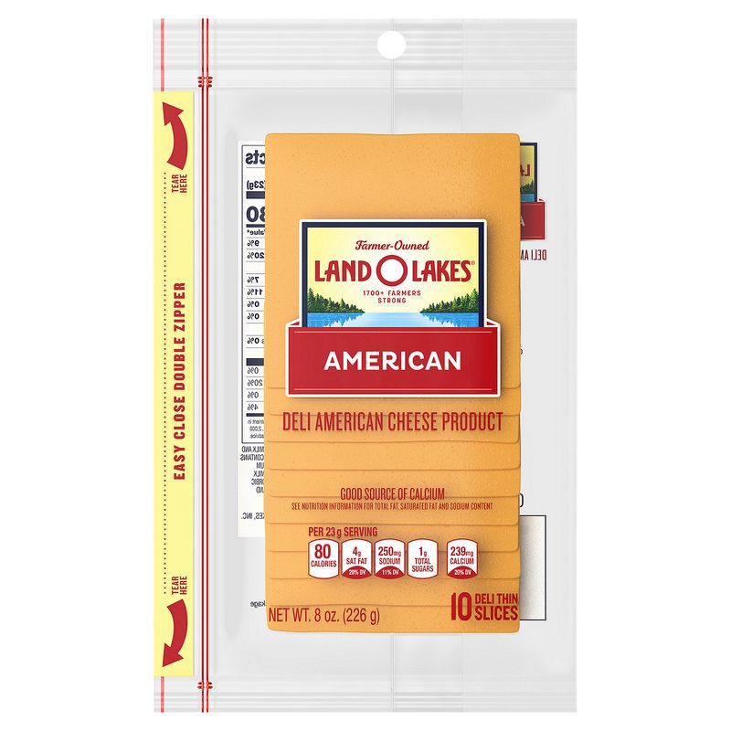 Land O Lakes Deli American Cheese Product, 10 count, 8 oz