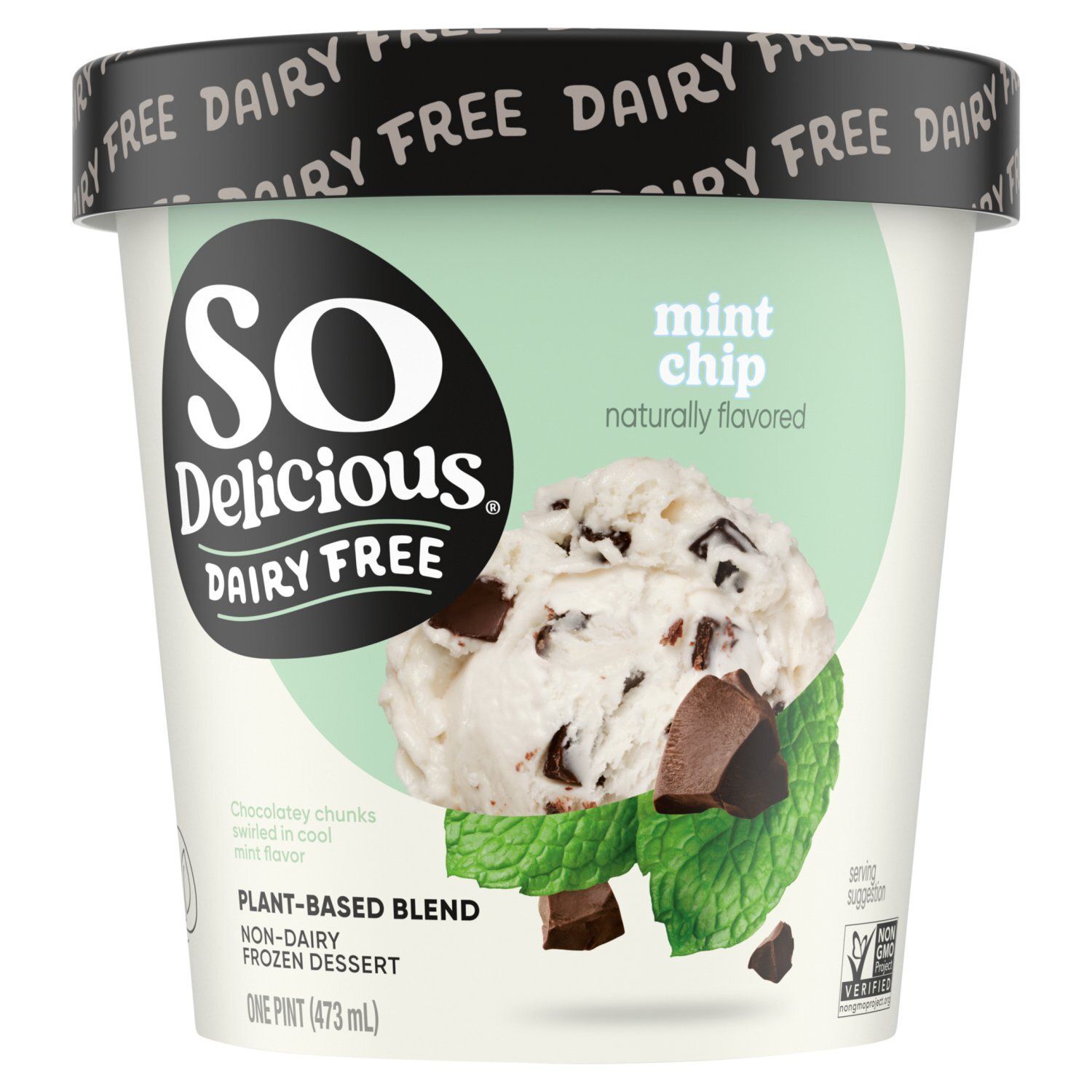 So Delicious Dairy Free Mint Chip Non-Dairy Frozen Dessert, one pint