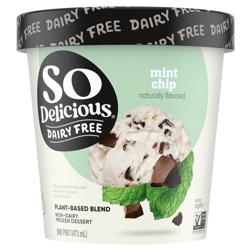 So Delicious Dairy Free Mint Chip Non-Dairy Frozen Dessert, one pint