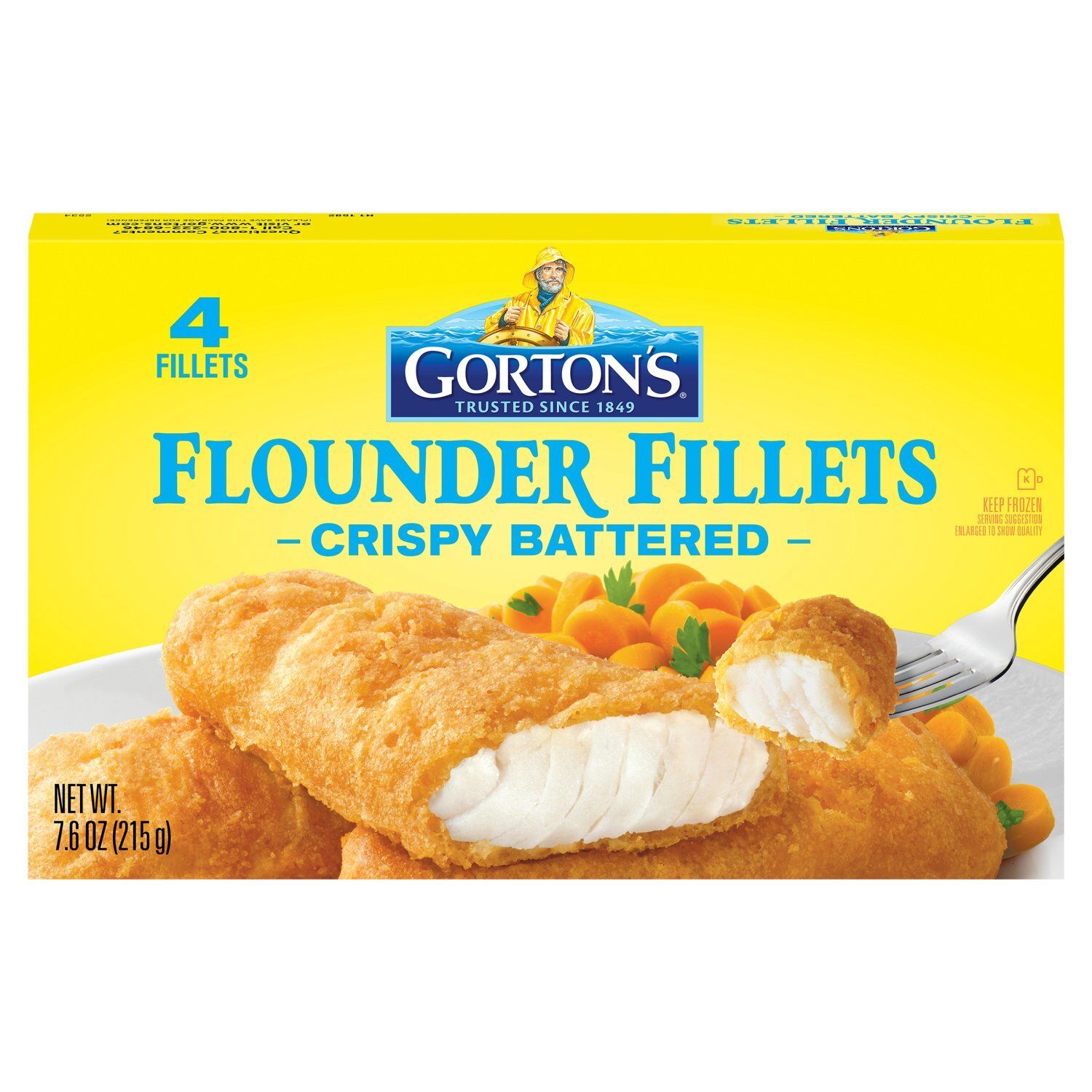 Gorton&#39;s Crispy Battered Flounder Fillets, 4 count, 7.6 oz
