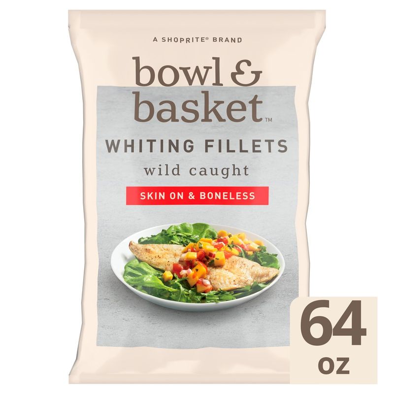 Bowl &amp; Basket Skin On &amp; Boneless Whiting Fillets, 64 oz