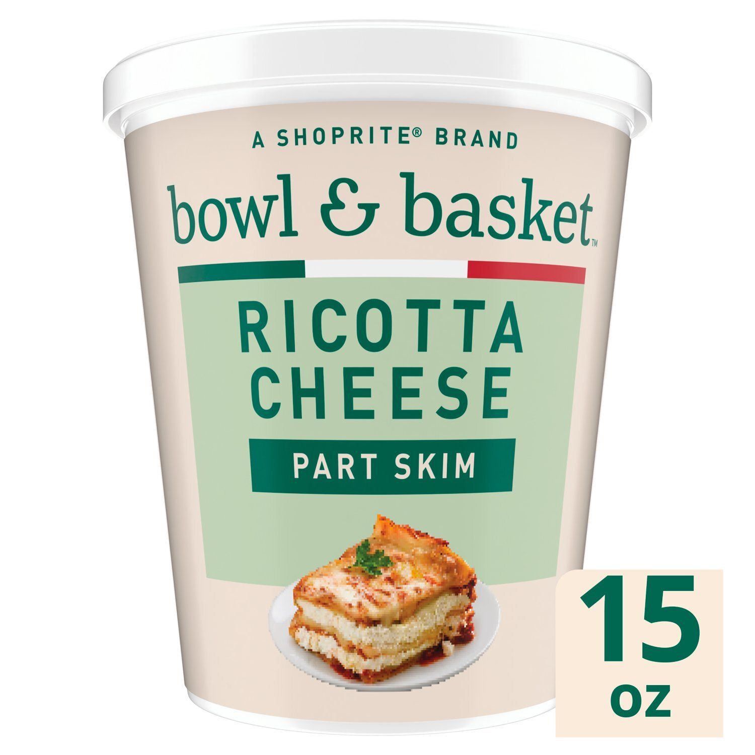 Bowl &amp; Basket Part Skim Ricotta Cheese, 15 oz