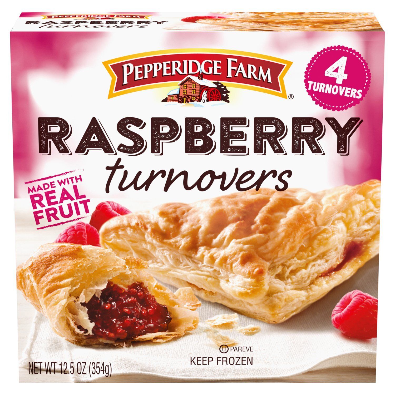Pepperidge Farm Raspberry Turnovers, 4 count, 12.5 oz