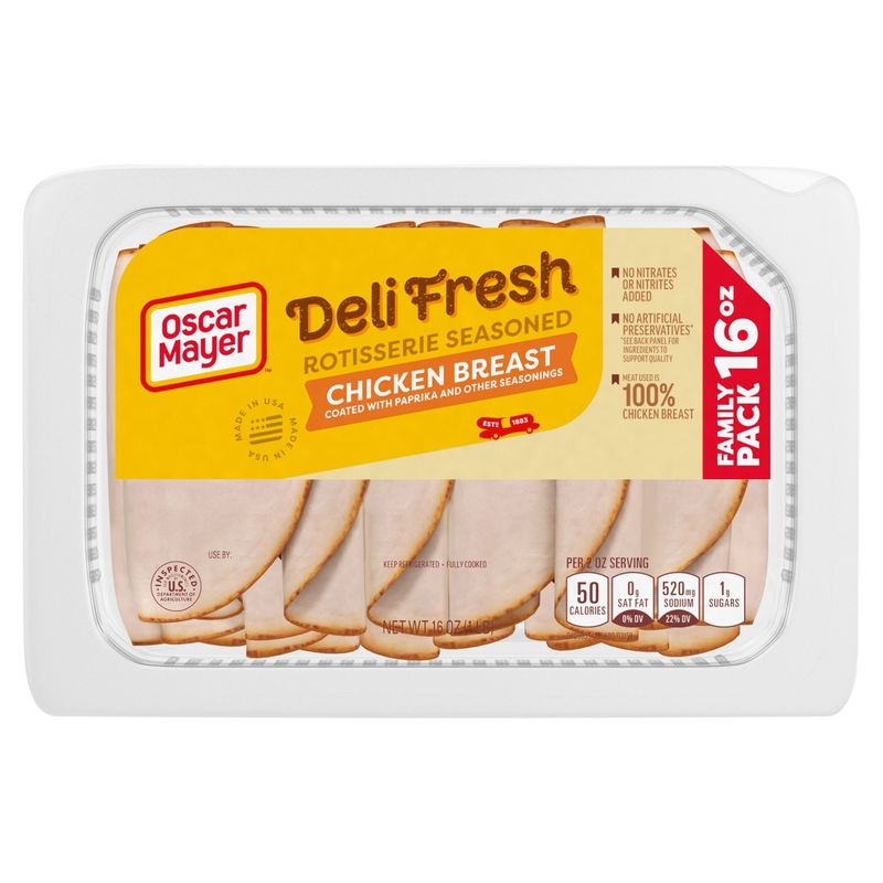 Oscar Mayer Deli Fresh Rotisserie Seasoned Chicken Breast Family Pack, 16 oz