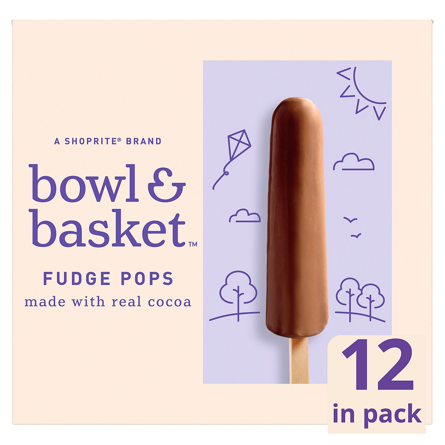 Bowl &amp; Basket Fudge Pops, 1.65 fl oz, 12 count