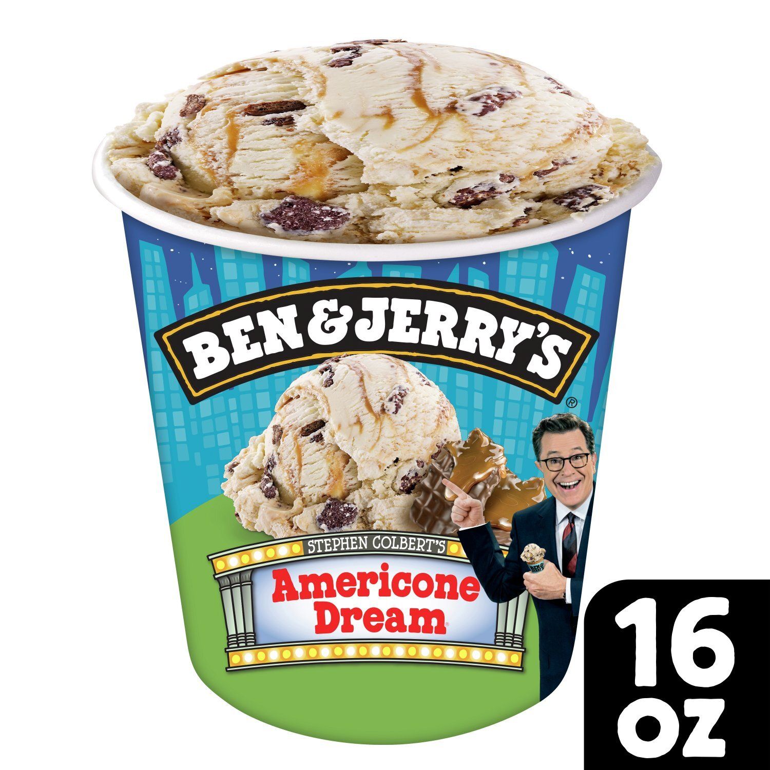 Ben &amp; Jerry&#39;s Vermont&#39;s Finest Stephen Colbert&#39;s Americone Dream Ice Cream, 16 oz