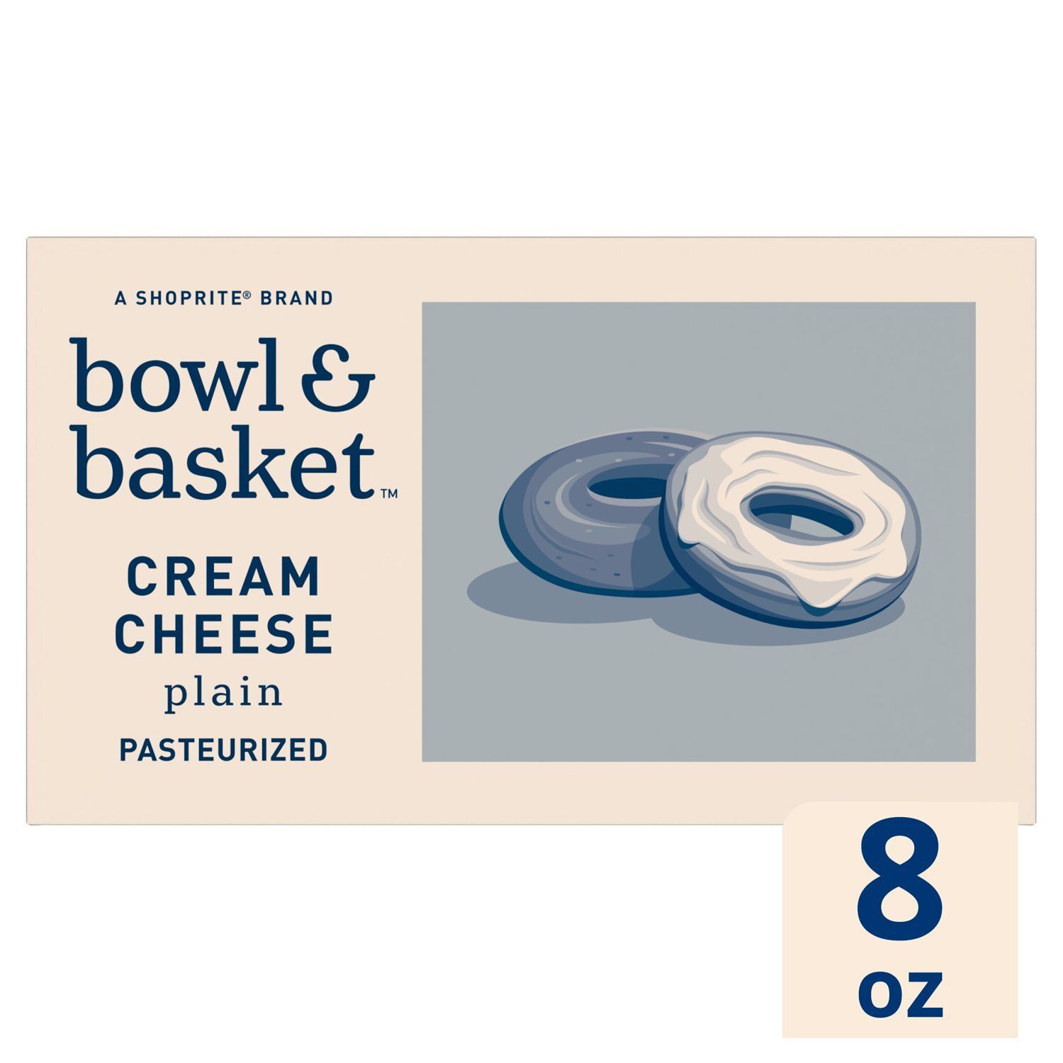 Bowl &amp; Basket Plain Cream Cheese, 8 oz