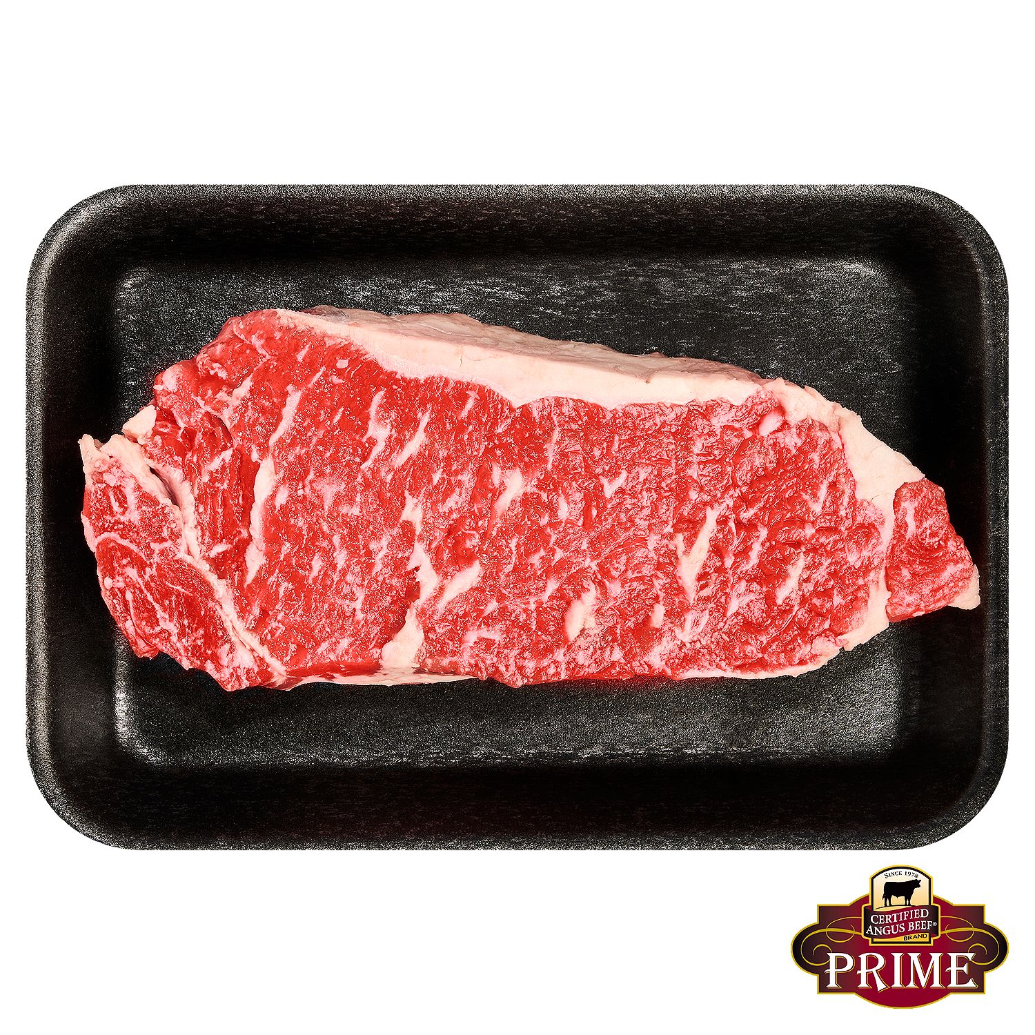 Certified Angus Beef Prime Beef Loin New York Strip Steak, Boneless, Average Weight 1 lb Pack