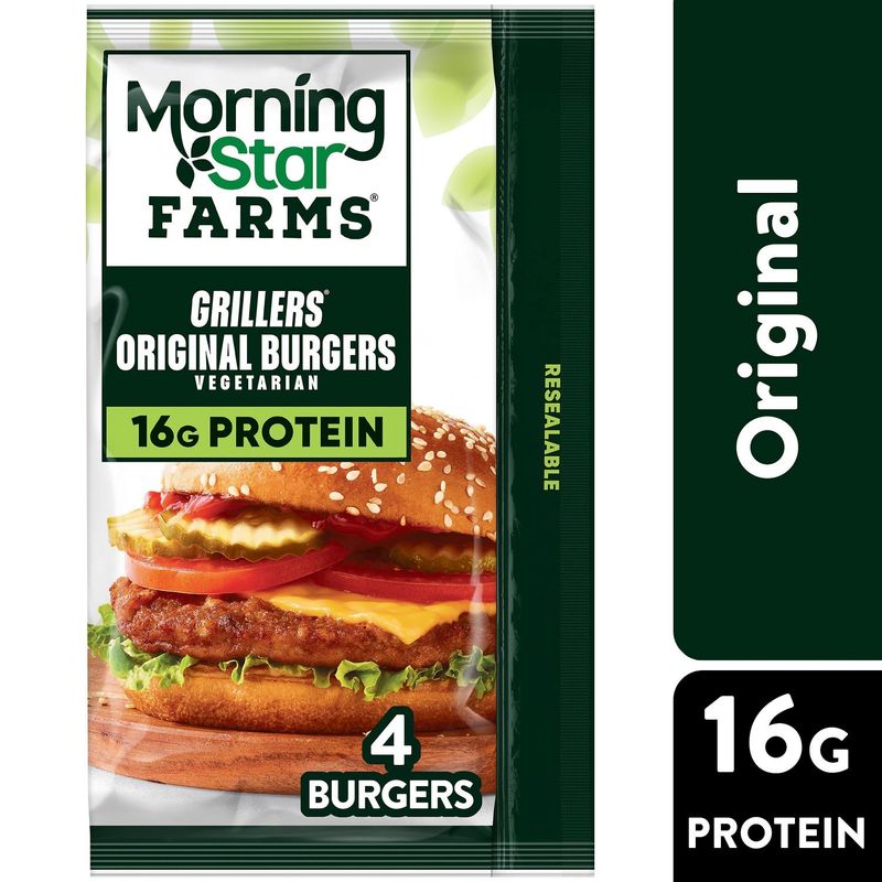 MorningStar Farms Grillers Original Vegetarian Burgers Value Pack, 8 count, 18 oz
