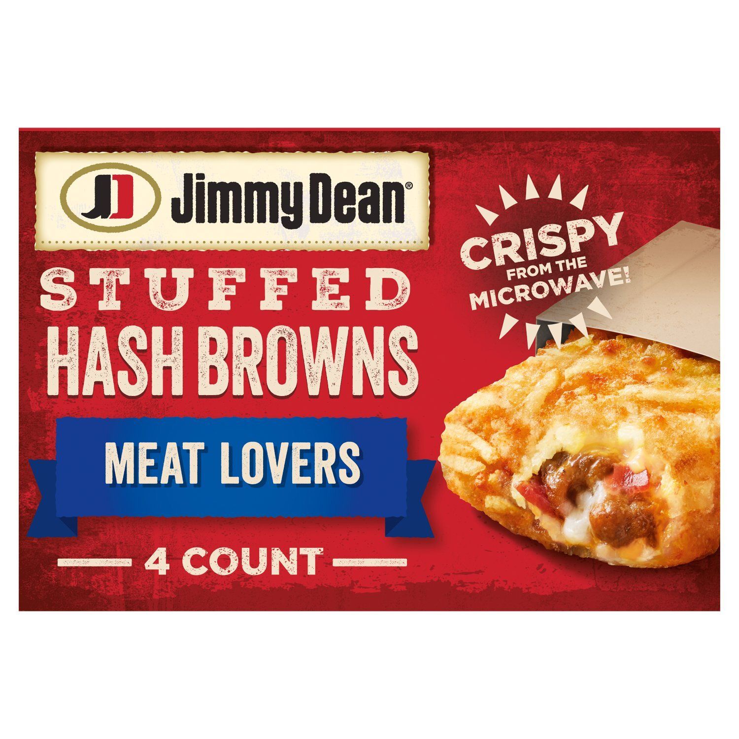 Jimmy Dean Meat Lovers Stuffed Hash Browns, 4 count, 15 oz