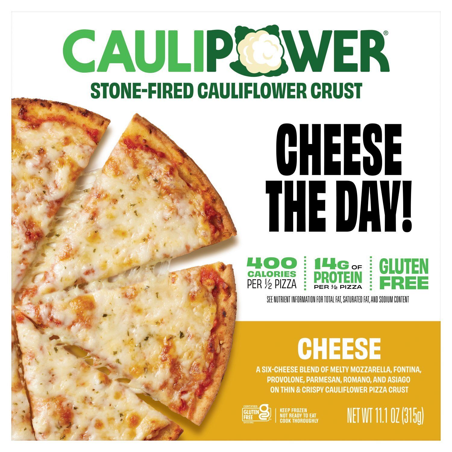 Caulipower Cheese the Day! Stone-Fired Cauliflower Crust Pizza, 11.1 oz