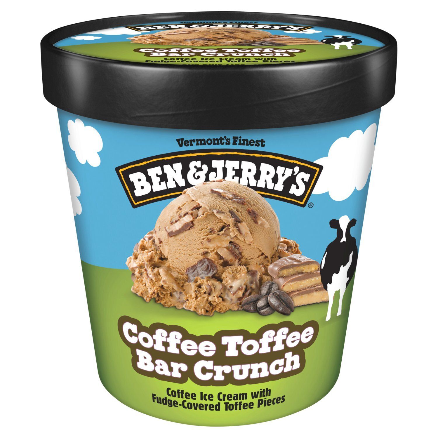 Ben &amp; Jerry&#39;s Vermont&#39;s Finest Coffee Toffee Bar Crunch Ice Cream, 16 oz