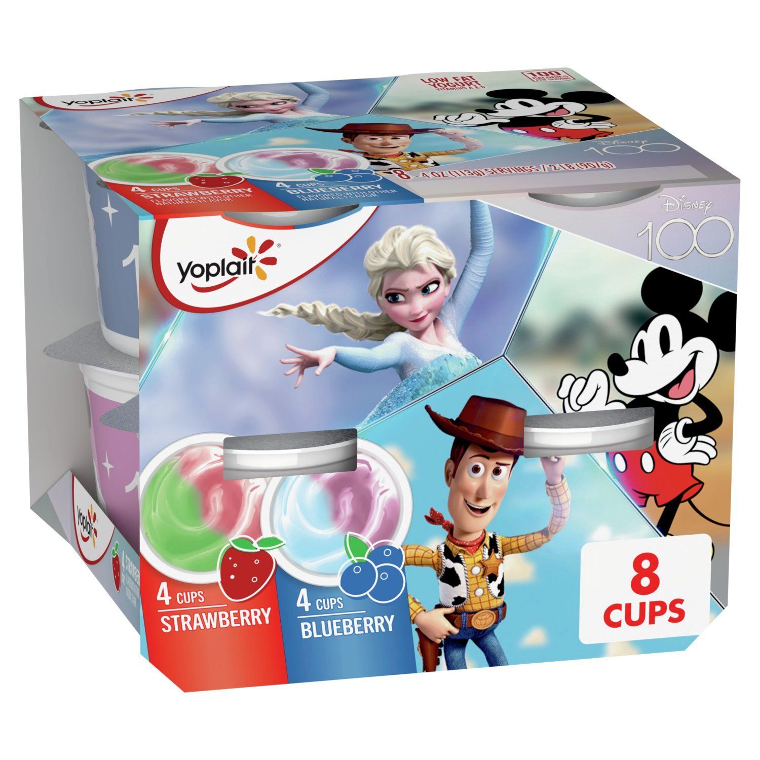 Yoplait Strawberry and Blueberry Low Fat Yogurt, 4 oz, 8 count
