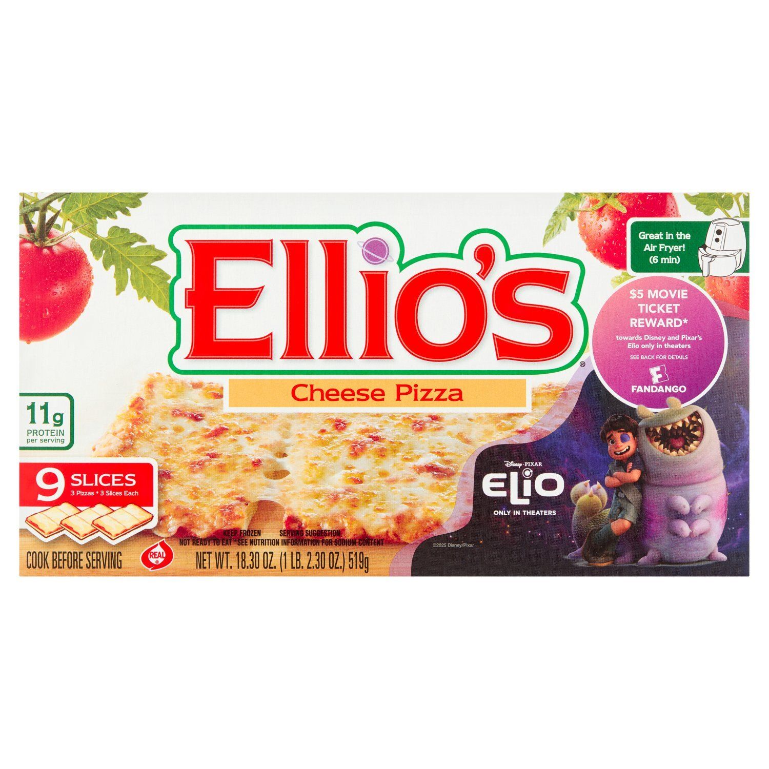 Ellio&#39;s Cheese Pizza, 9 count, 18.30 oz