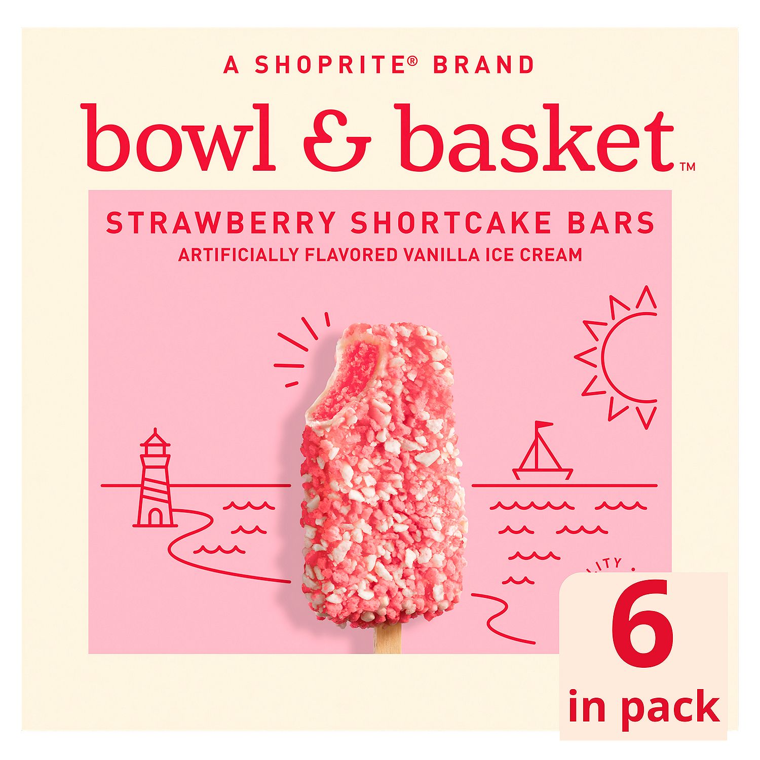 Bowl &amp; Basket Strawberry Shortcake Bars, 3 fl oz, 6 count