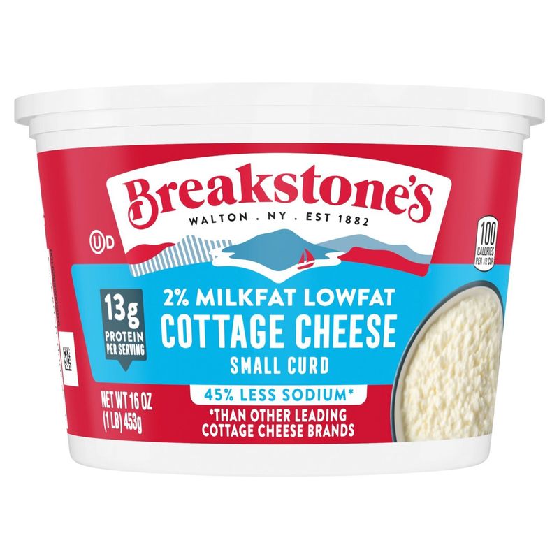Breakstone&#39;s 2% Milkfat Lowfat Small Curd Cottage Cheese, 16 oz