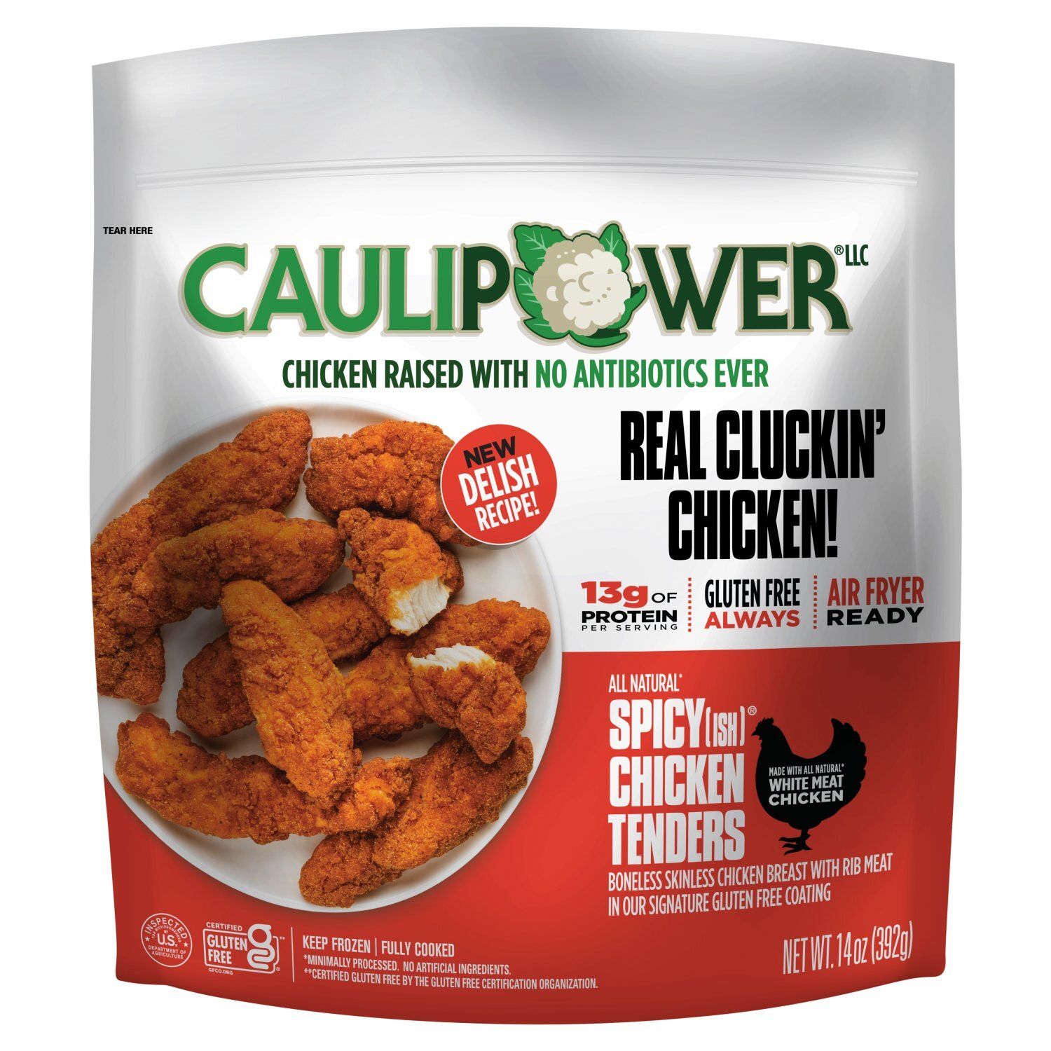 CAULIPOWER Real Cluckin&#39; Spicy[ish] Chicken Tenders, 14 oz