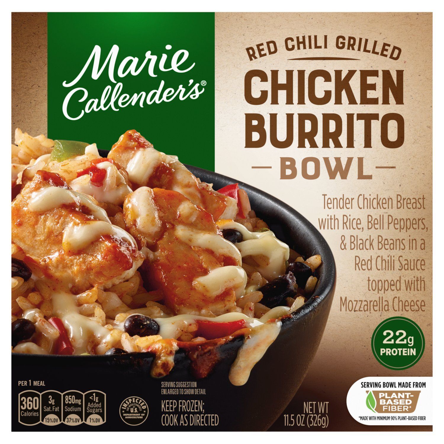 Marie Callender&#39;s Red Chili Grilled Chicken Burrito Bowl, 11.5 oz