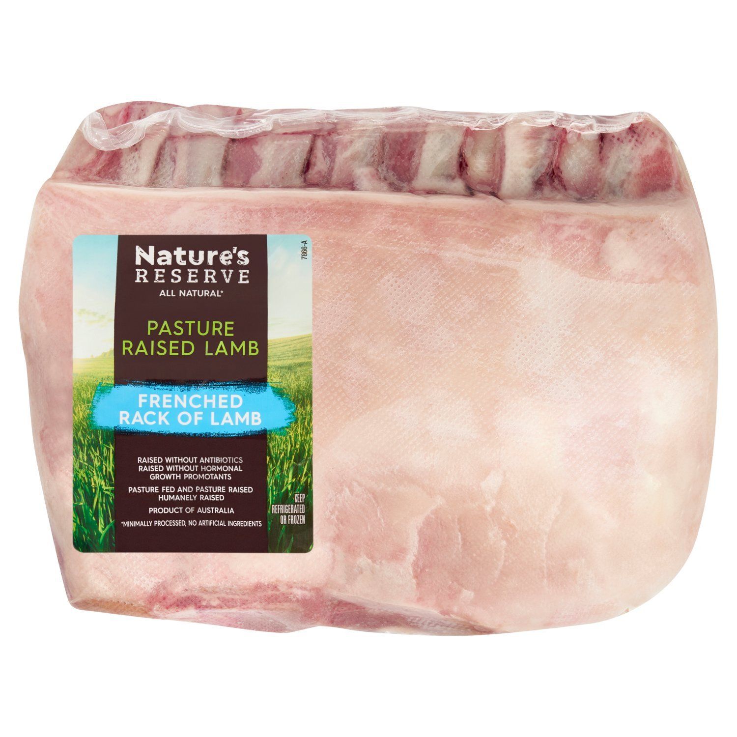 Natures Reserve Lamb Frenched Rack of Lamb, Bone In, Grassfed, Product of Australia, Average Weight