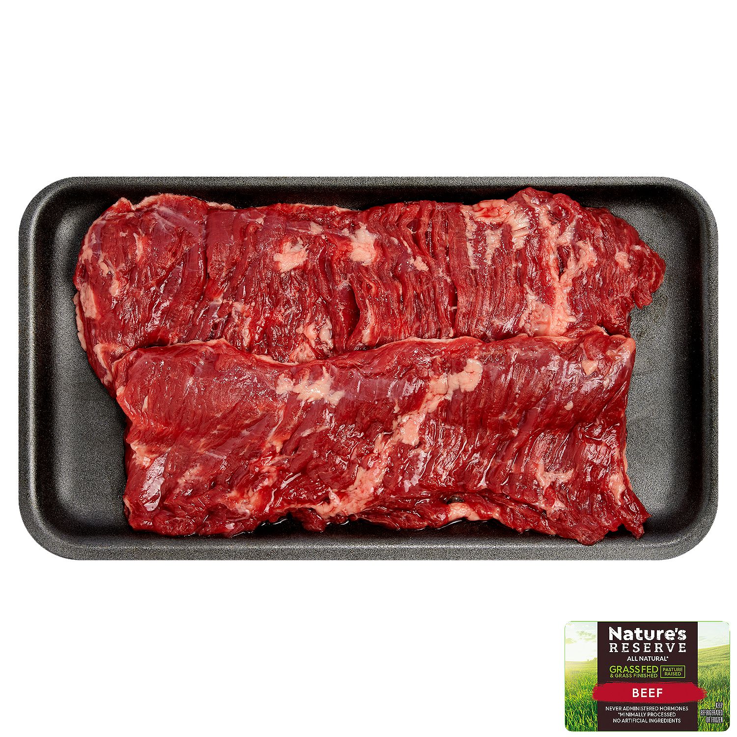 Nature&#39;s Reserve Beef Grass Fed Skirt Steak, Boneless, Product of Australia, Average Weight 1 lb Pack