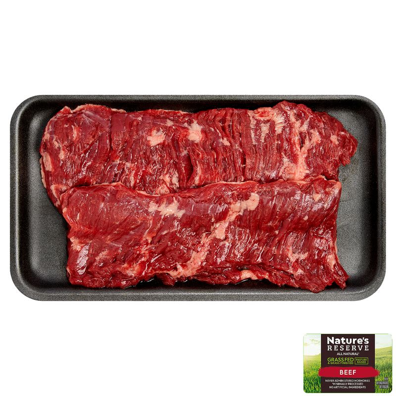 Nature&#39;s Reserve Beef Grass Fed Skirt Steak, Boneless, Product of Australia, Average Weight 1 lb Pack