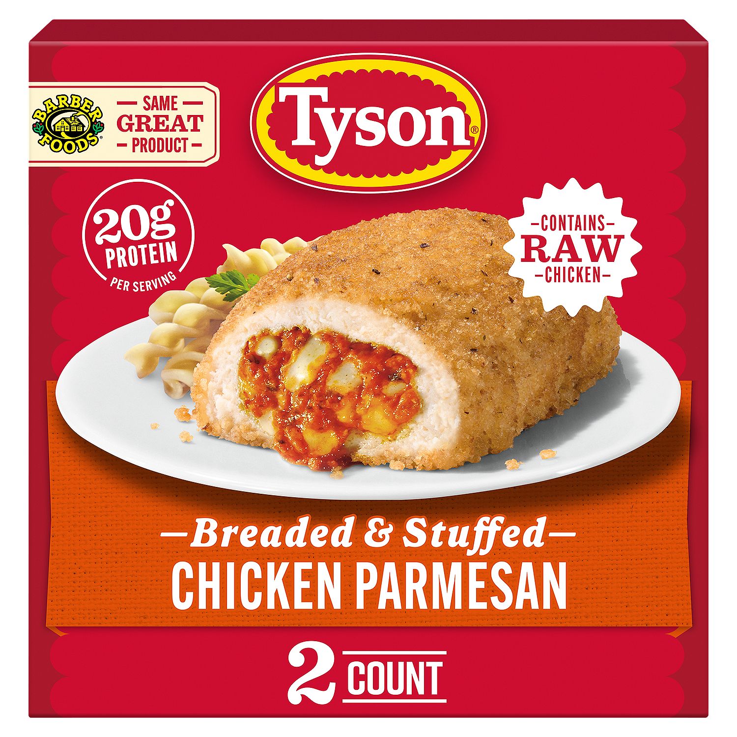 Tyson Frozen Stuffed Chicken Breasts Chicken Parmesan, 2 count