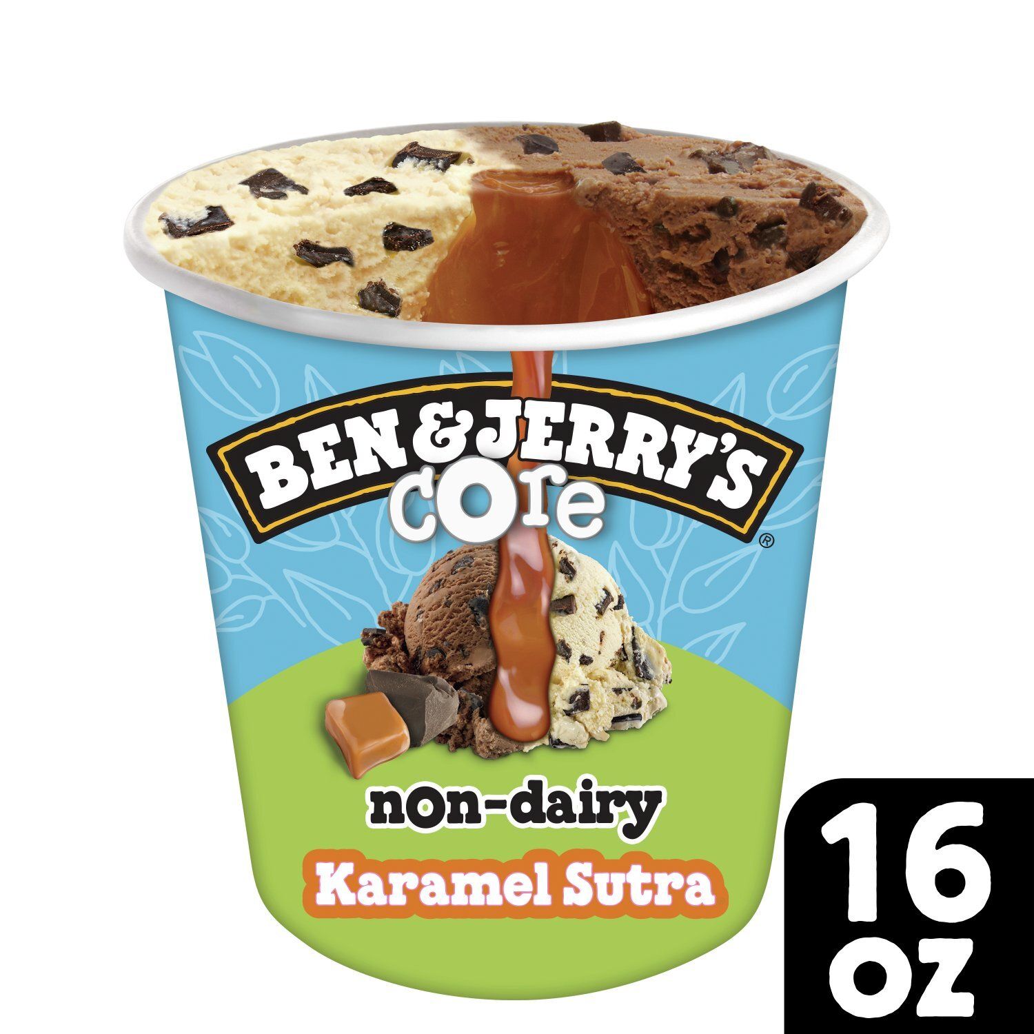 Ben &amp; Jerry&#39;s Core Karamel Sutra Chocolate &amp; Caramel Non-Dairy Frozen Dessert, 1 pint