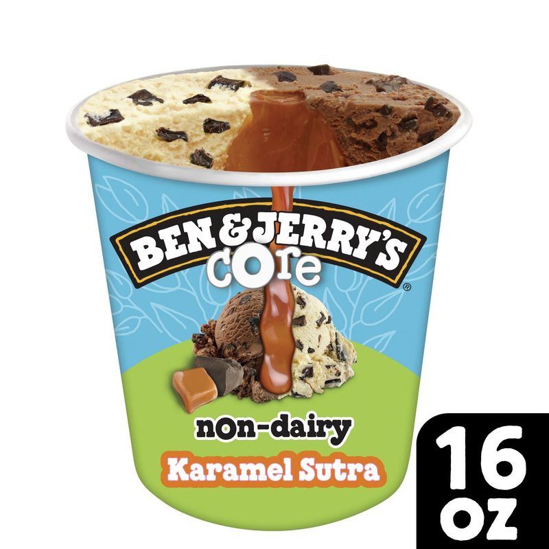 Ben &amp; Jerry&#39;s Core Karamel Sutra Chocolate &amp; Caramel Non-Dairy Frozen Dessert, 1 pint