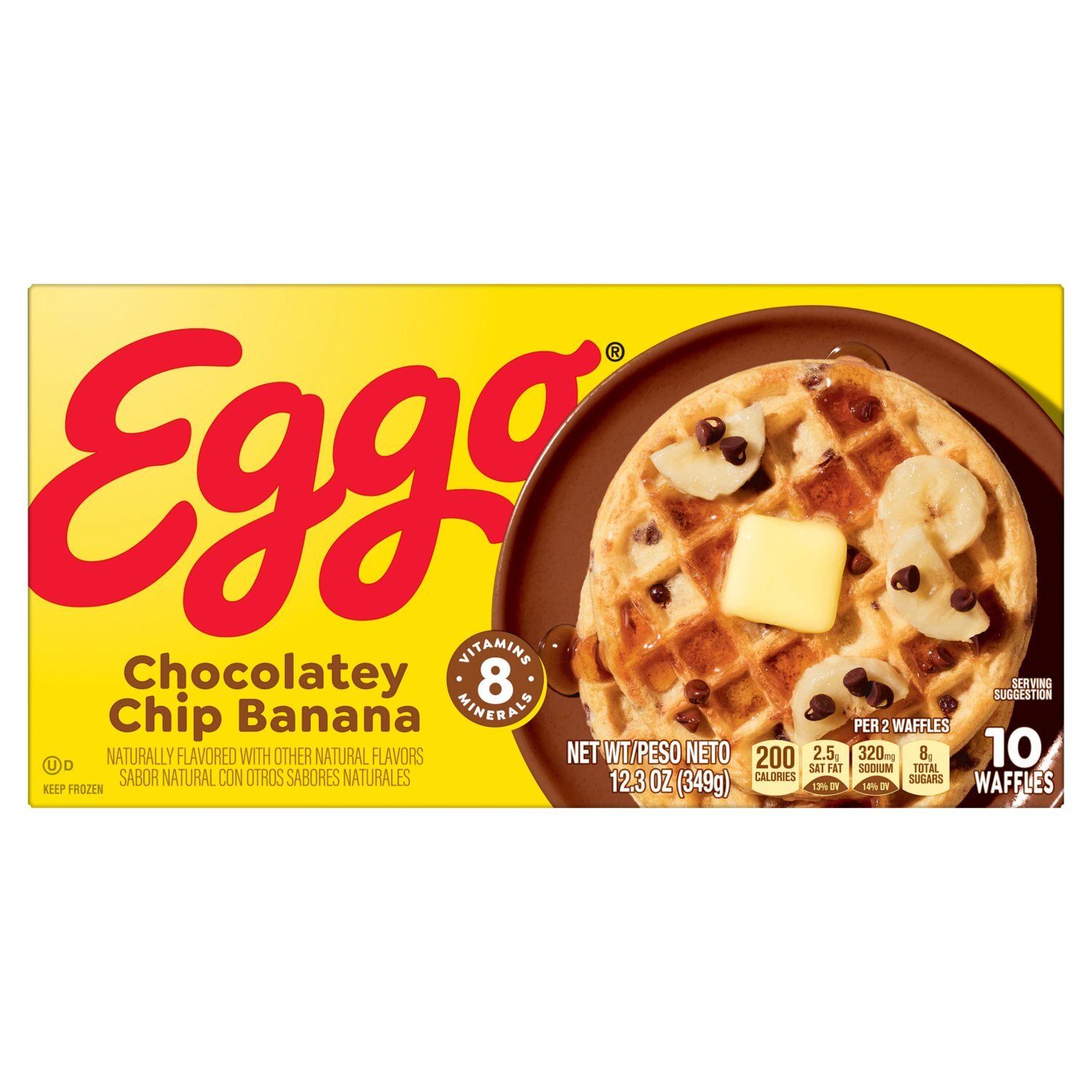 Kellogg&#39;s Eggo Chocolatey Chip Banana Waffles, 10 count, 12.3 oz