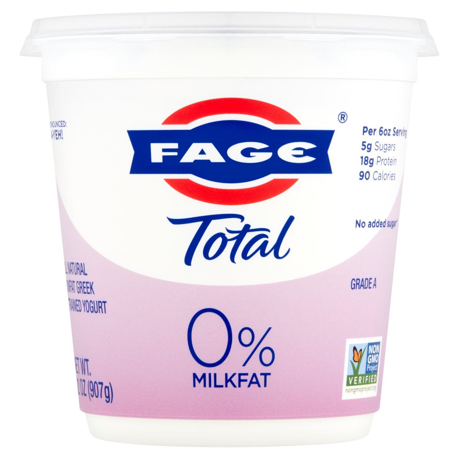 Fage Total 0% Milkfat All Natural Nonfat Greek Strained Yogurt, 32 oz