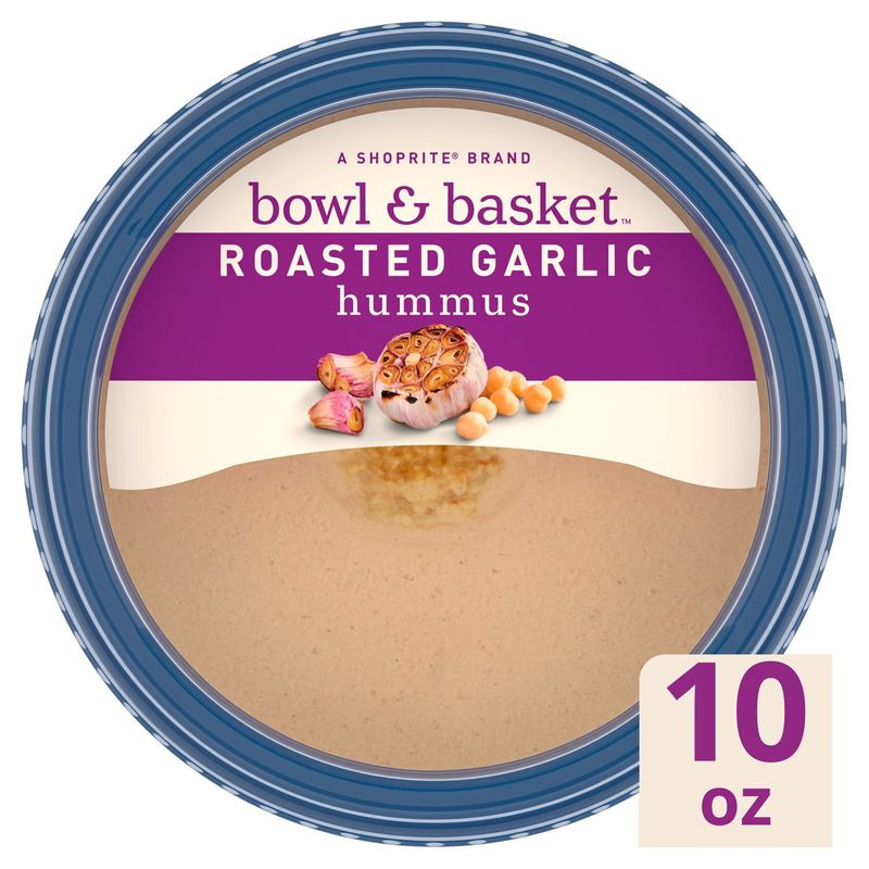 Bowl &amp; Basket Roasted Garlic Hummus, 10 oz
