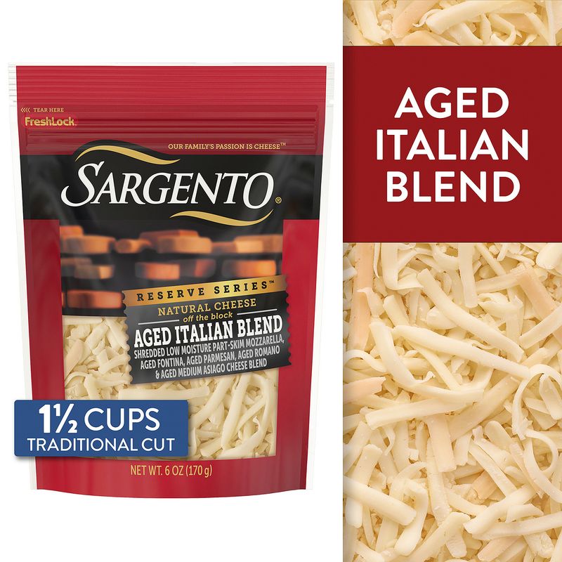Sargento Reserve Series Traditional Cut Aged Italian Blend Natural Cheese, 6 oz