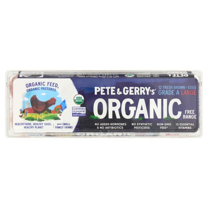Pete and Gerry&#39;s Organic Fresh Brown Large Eggs, 12 count, 24 oz