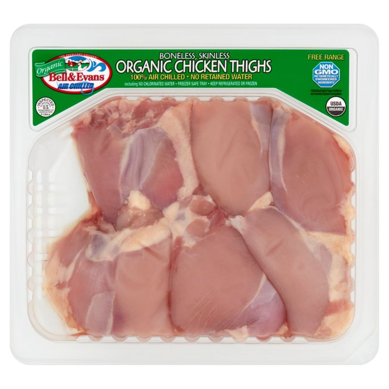 Bell &amp; Evans Organic Boneless, Skinless Chicken Thighs