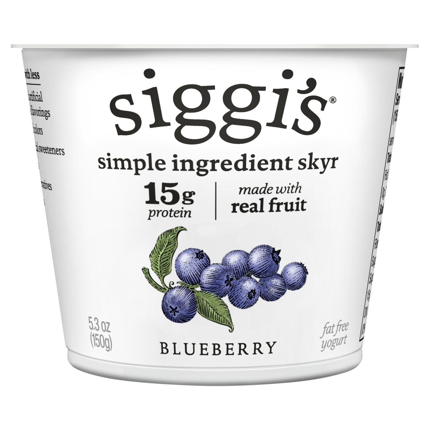 Siggi&#39;s Blueberry Fat Free Yogurt, 5.3 oz