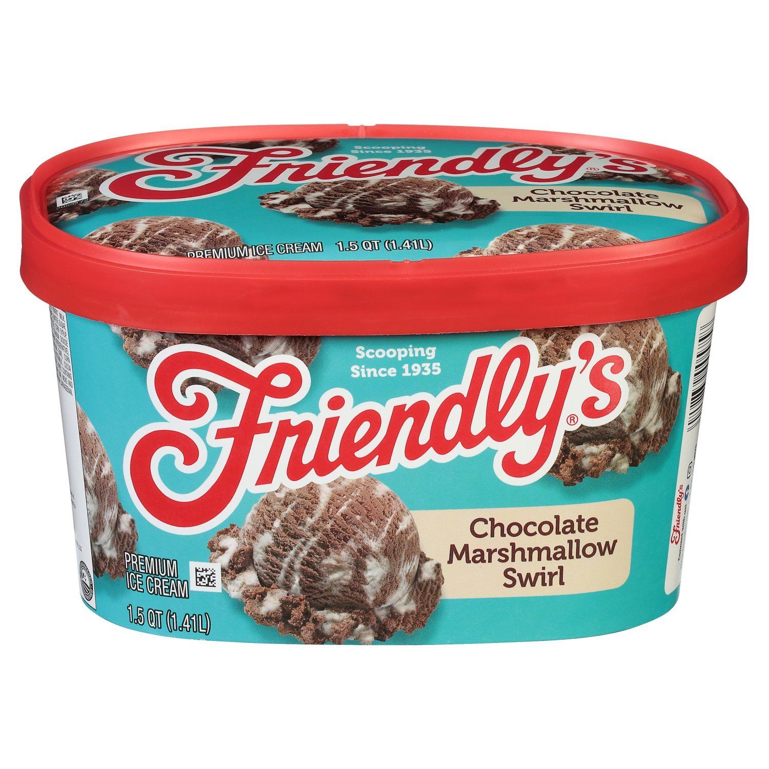 Friendly&#39;s Chocolate Marshmallow Swirl Premium Ice Cream, 1.5 qt