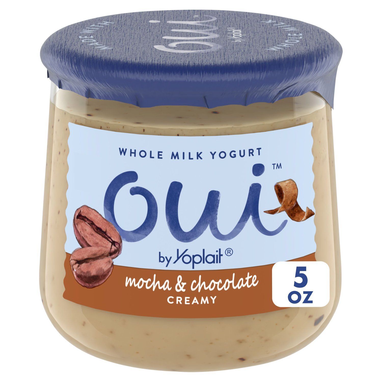 Oui by Yoplait Mocha &amp; Chocolate Creamy Whole Milk Yogurt, 5 oz