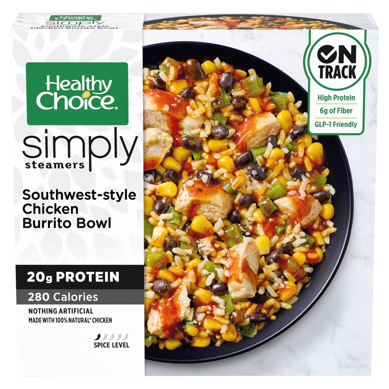Healthy Choice Simply Steamers Southwest-Style Chicken Burrito Bowl, 9.5 oz