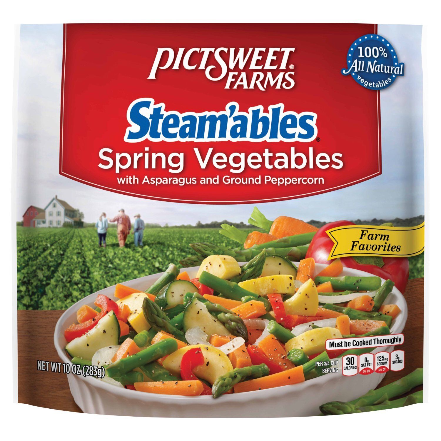 Pictsweet Farms Steam&#39;ables Spring Vegetables with Asparagus and Ground Peppercorn, 10 oz