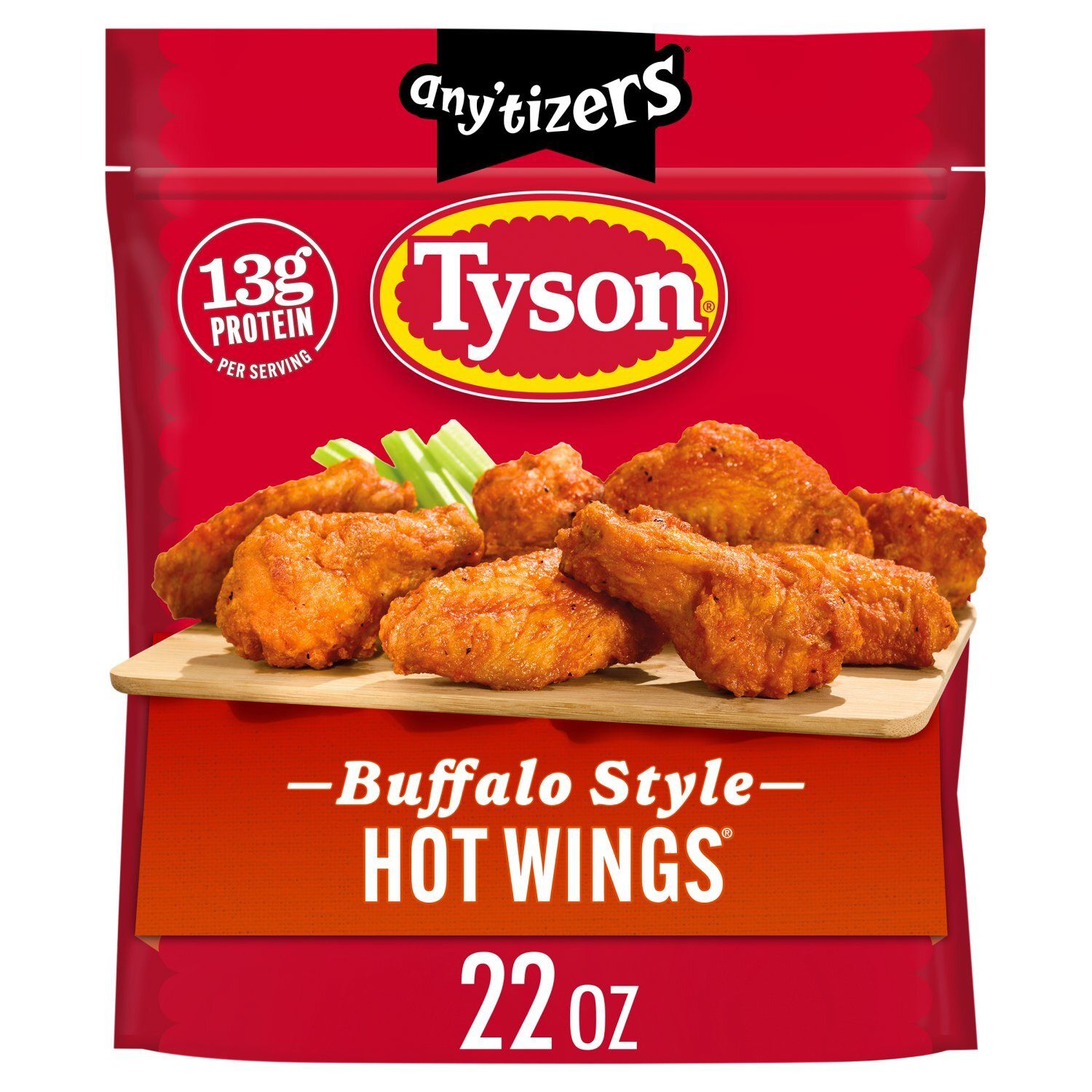 Tyson Any&#39;tizers Buffalo Style Hot Wings, 22 oz