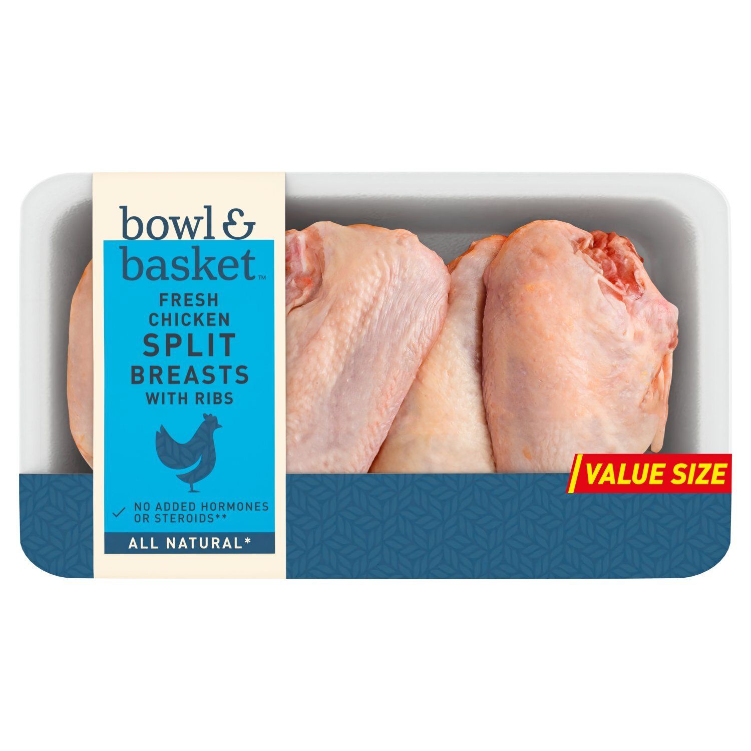 Bowl &amp; Basket Fresh Chicken Split Breasts with Ribs Value Size