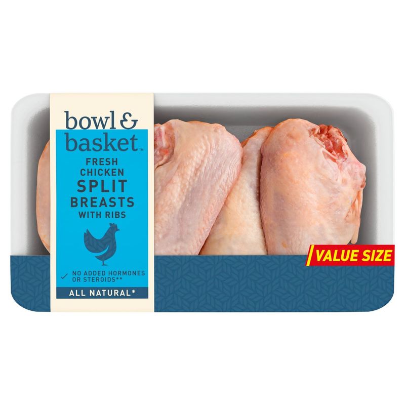Bowl &amp; Basket Fresh Chicken Split Breasts with Ribs Value Size