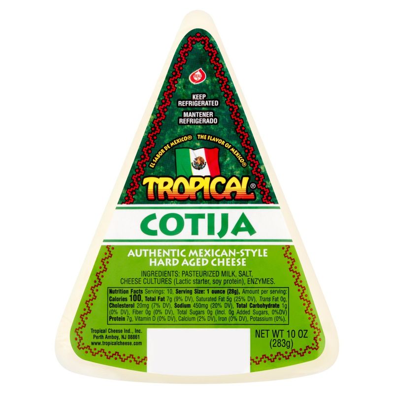 Tropical Cotija Authentic Mexican-Style Hard Aged Cheese, 10 oz