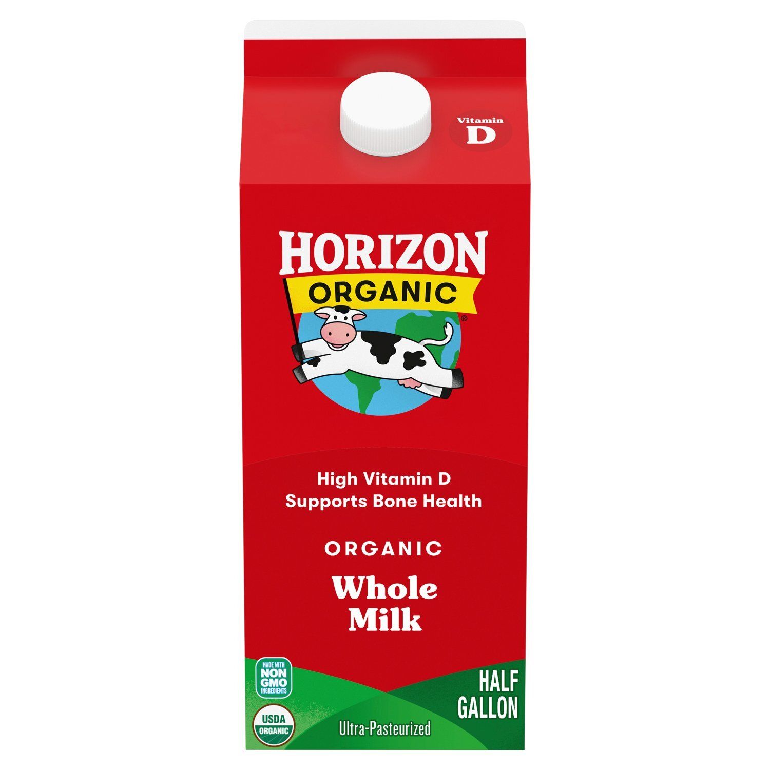 Horizon Organic Organic Ultra-Pasteurized Whole Milk, half gallon