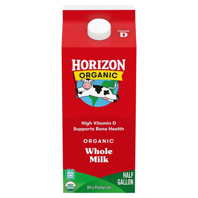 Horizon Organic Organic Ultra-Pasteurized Whole Milk, half gallon