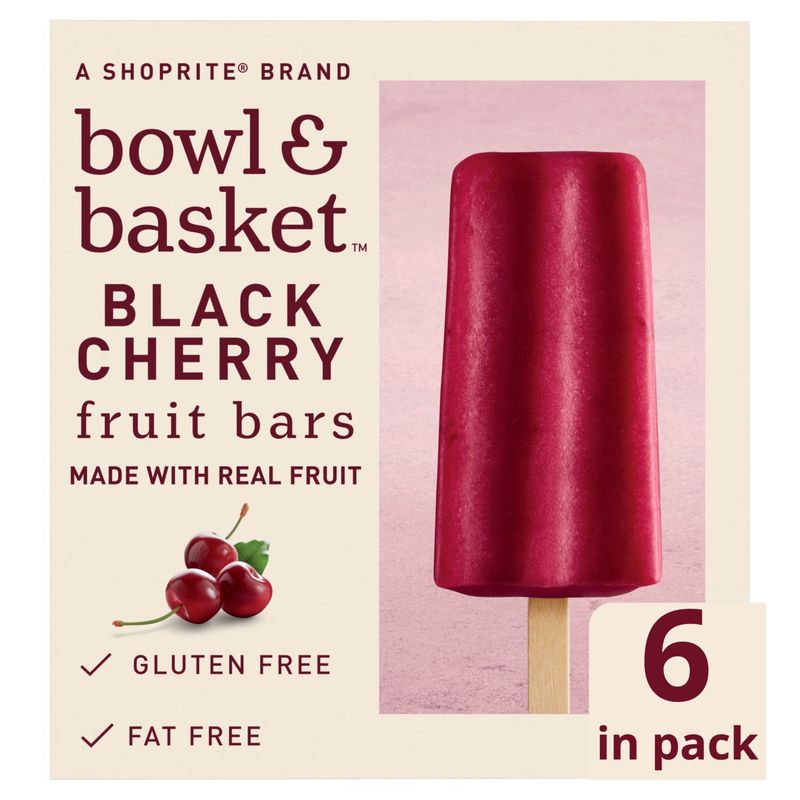 Bowl &amp; Basket Black Cherry Fruit Bars, 2.75 fl oz, 6 count