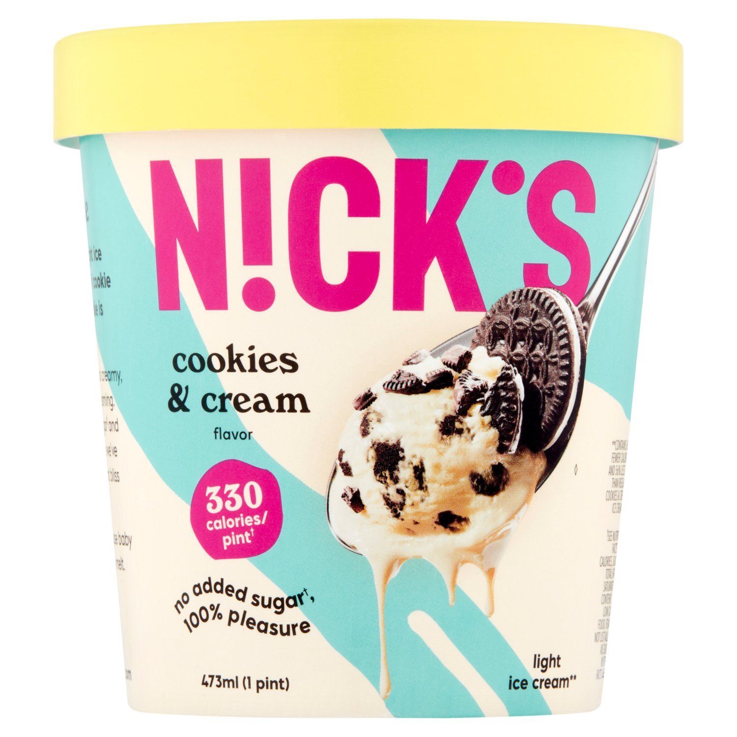 Nick&#39;s Cookies &amp; Cream Flavor Light Ice Cream, 1 pint