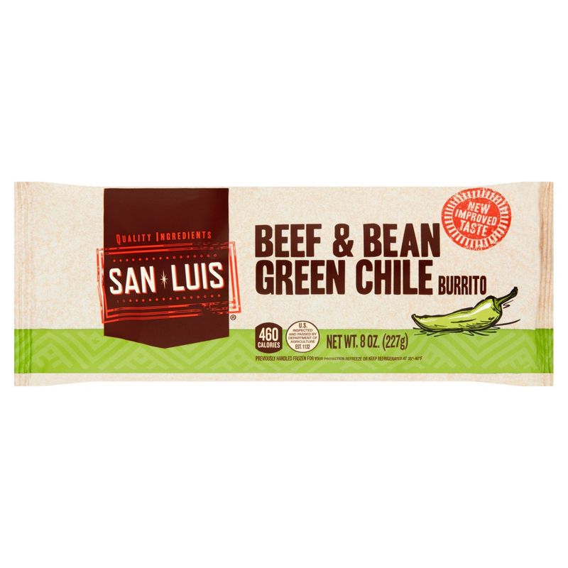 San Luis Beef &amp; Bean Green Chile Burrito, 8 oz