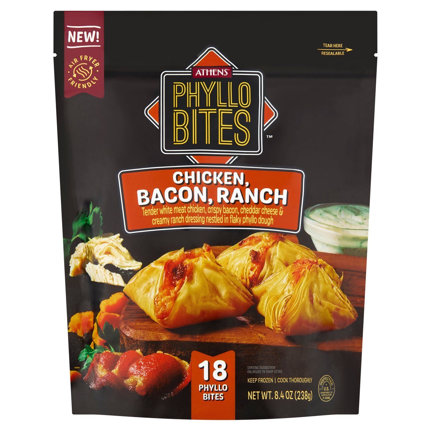 Athens Chicken, Bacon, Ranch Phyllo Bites, 18 count, 8.4 oz